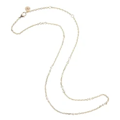 Adjustable Pearl Station Necklace