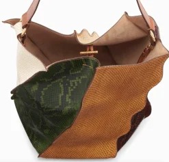 Adria Pleated Wave Bucket Agate