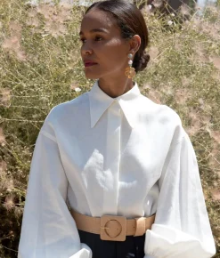 Agnes Belt Citrus Linen