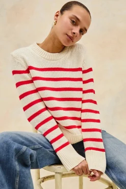 Alise Sweater Cherry Stripe