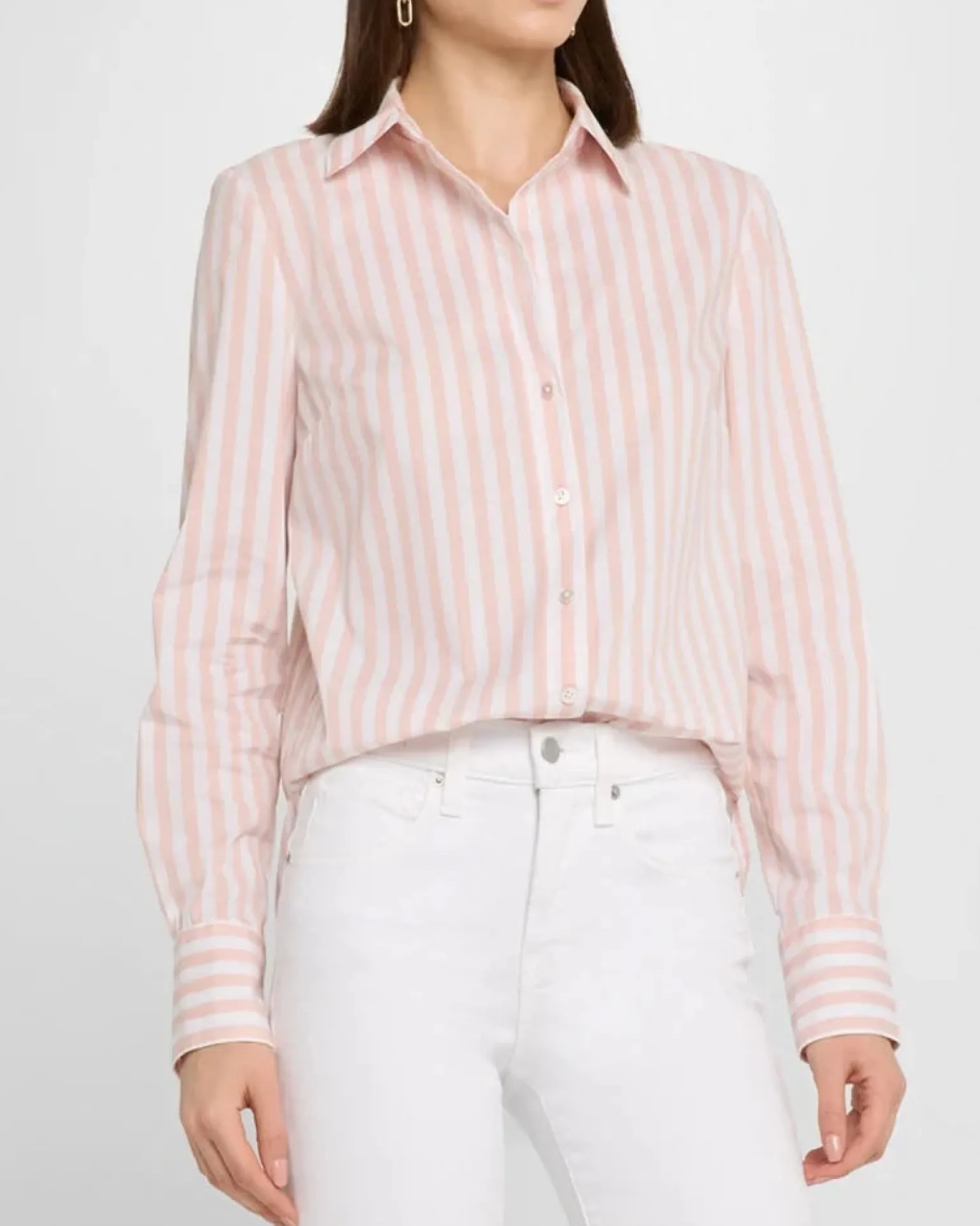 Amelia Shirt Pink Shell/White