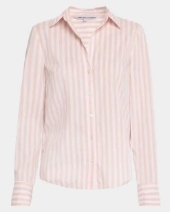 Amelia Shirt Pink Shell/White