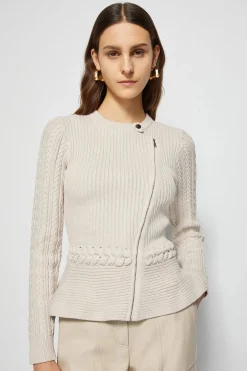 Andi Peplum Jacket Stone