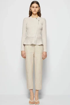Andi Peplum Jacket Stone