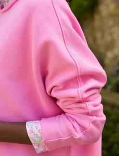 Anna Long Sleeve Fleece Capelet Pink lemonade
