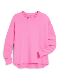 Anna Long Sleeve Fleece Capelet Pink lemonade