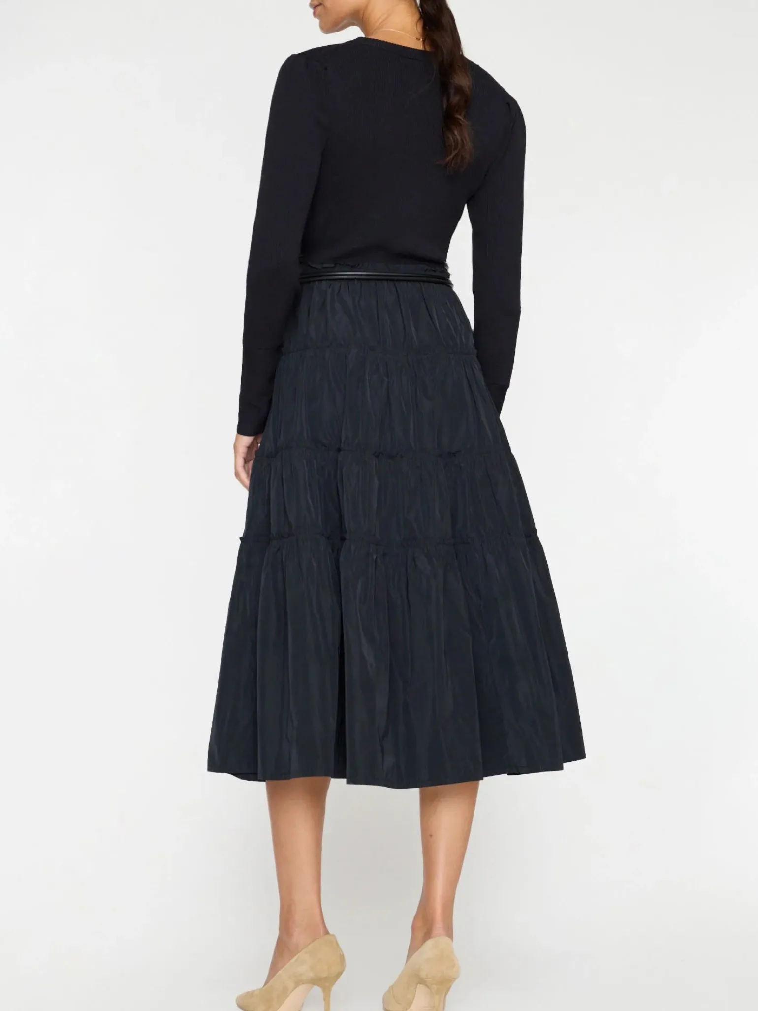 Ava Tiered Dress Black Onyx Combo