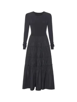 Ava Tiered Dress Black Onyx Combo