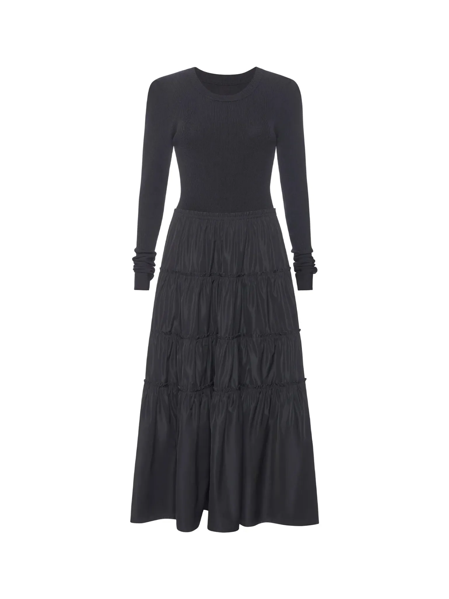 Ava Tiered Dress Black Onyx Combo