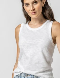 Back Seam Tank White