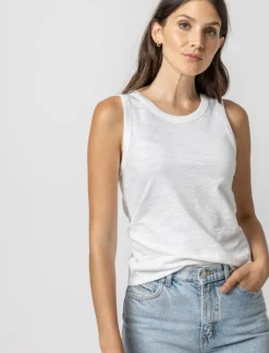 Back Seam Tank White