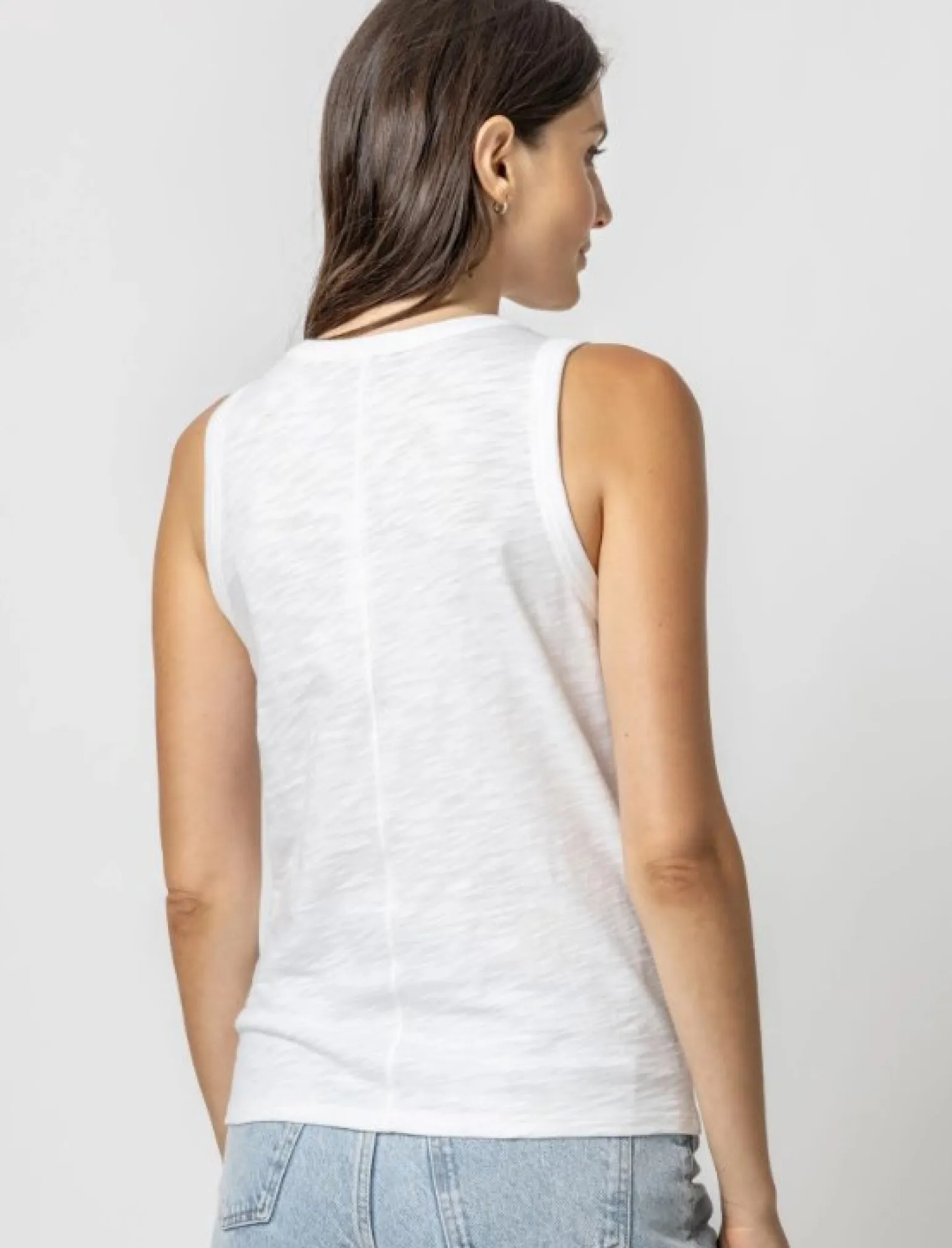 Back Seam Tank White
