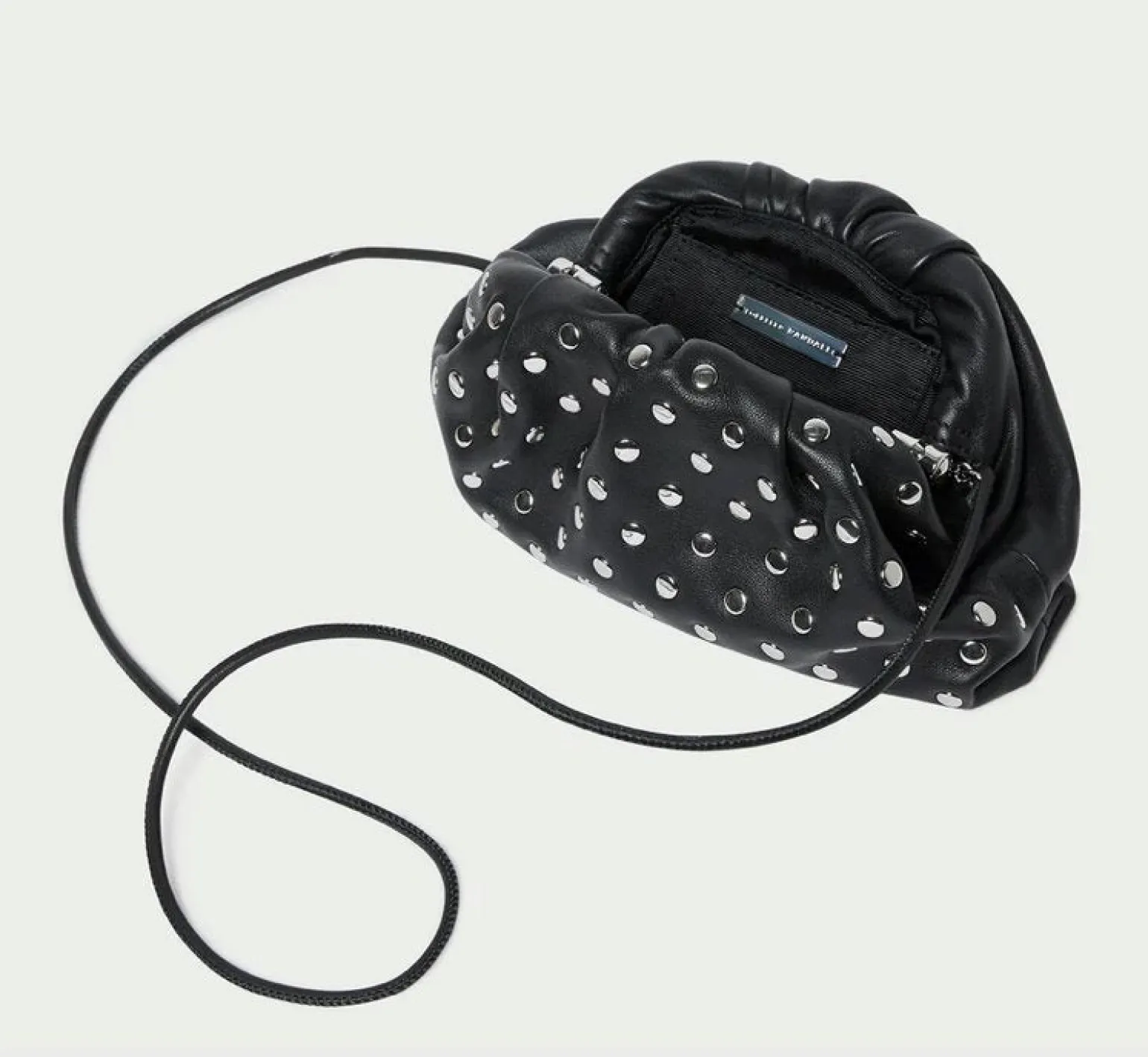 Bailey Dome Clutch Black/Silver