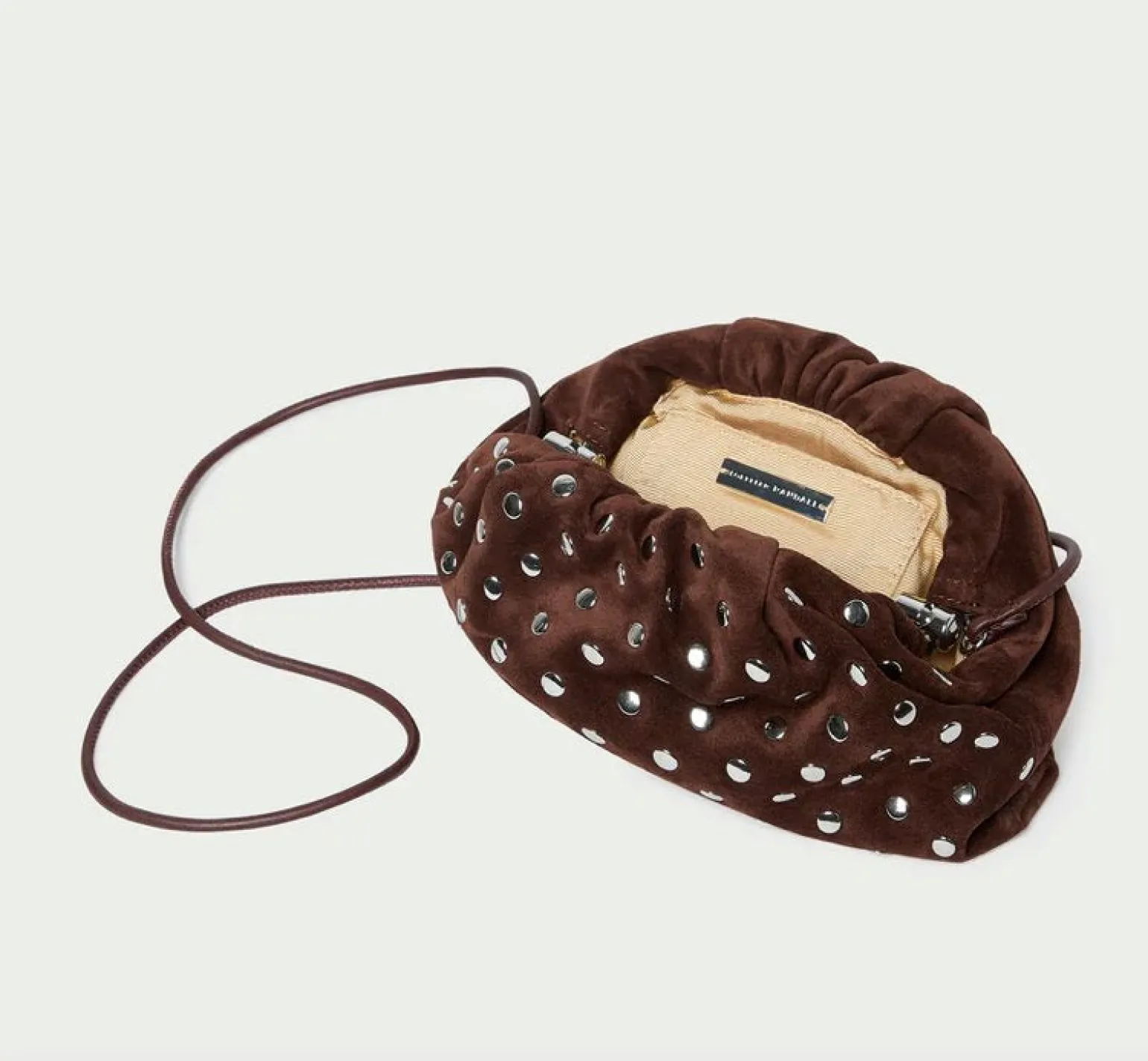 Bailey Dome Clutch Espresso/Silver