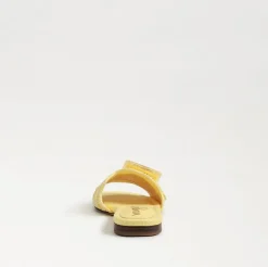 Bambi Slide Sandal Buttercup Yellow Raffia