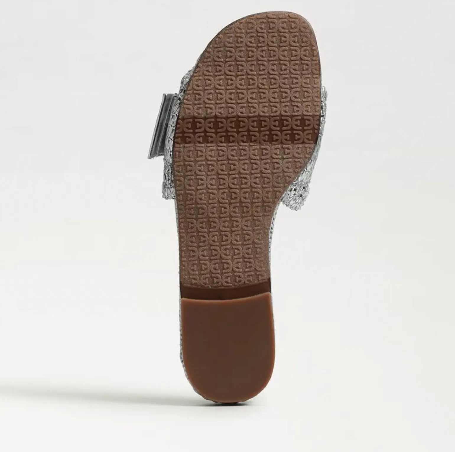 Bambi Slide Sandal Soft Silver Raffia