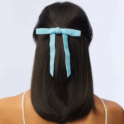 Bardot Bow Barrette Dusty Sky