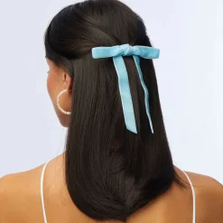Bardot Bow Barrette Dusty Sky