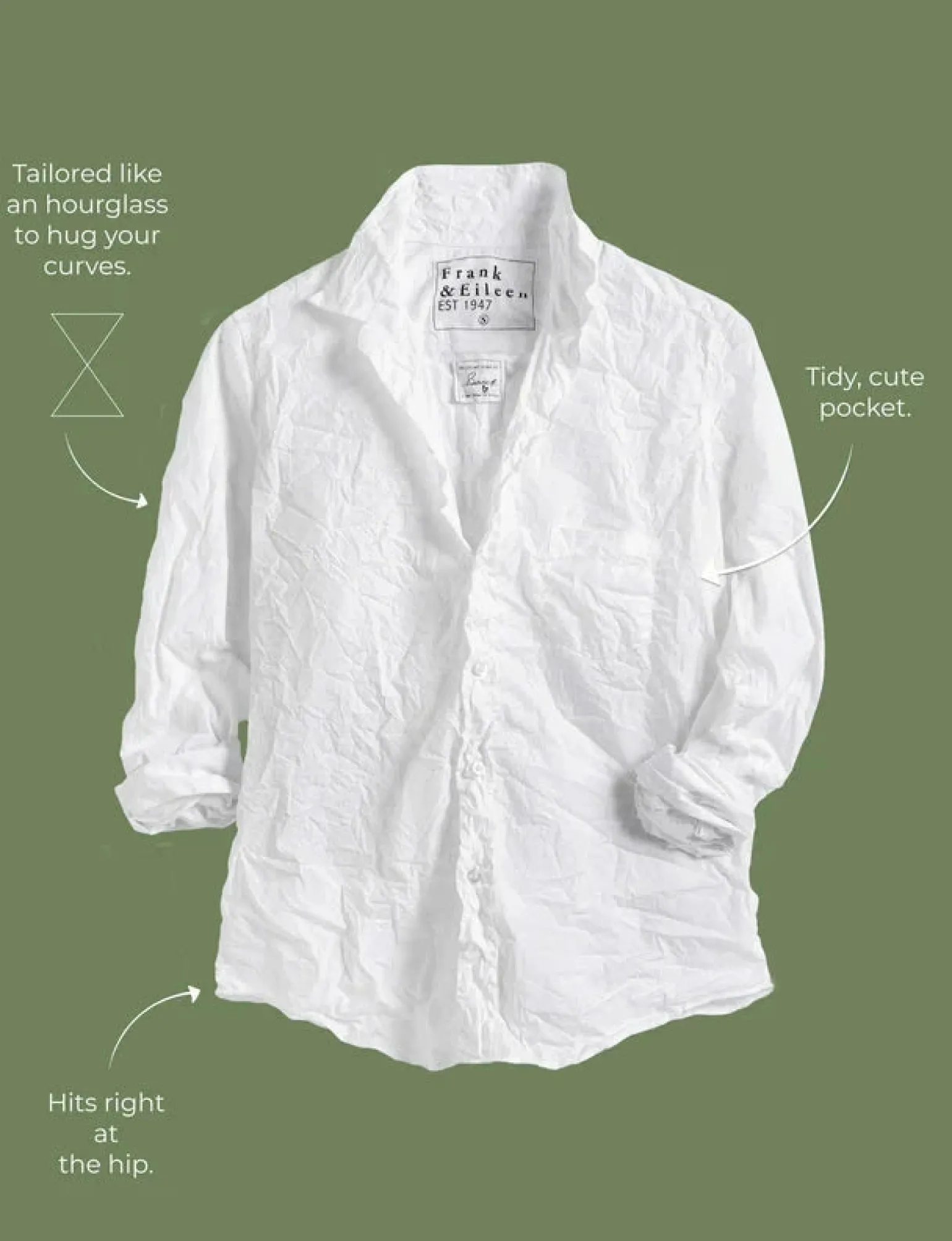 Barry Tailored Button Up Shirt White Tattered Wash Denim
