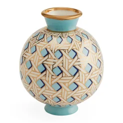 Basketweave Round Vase Multi