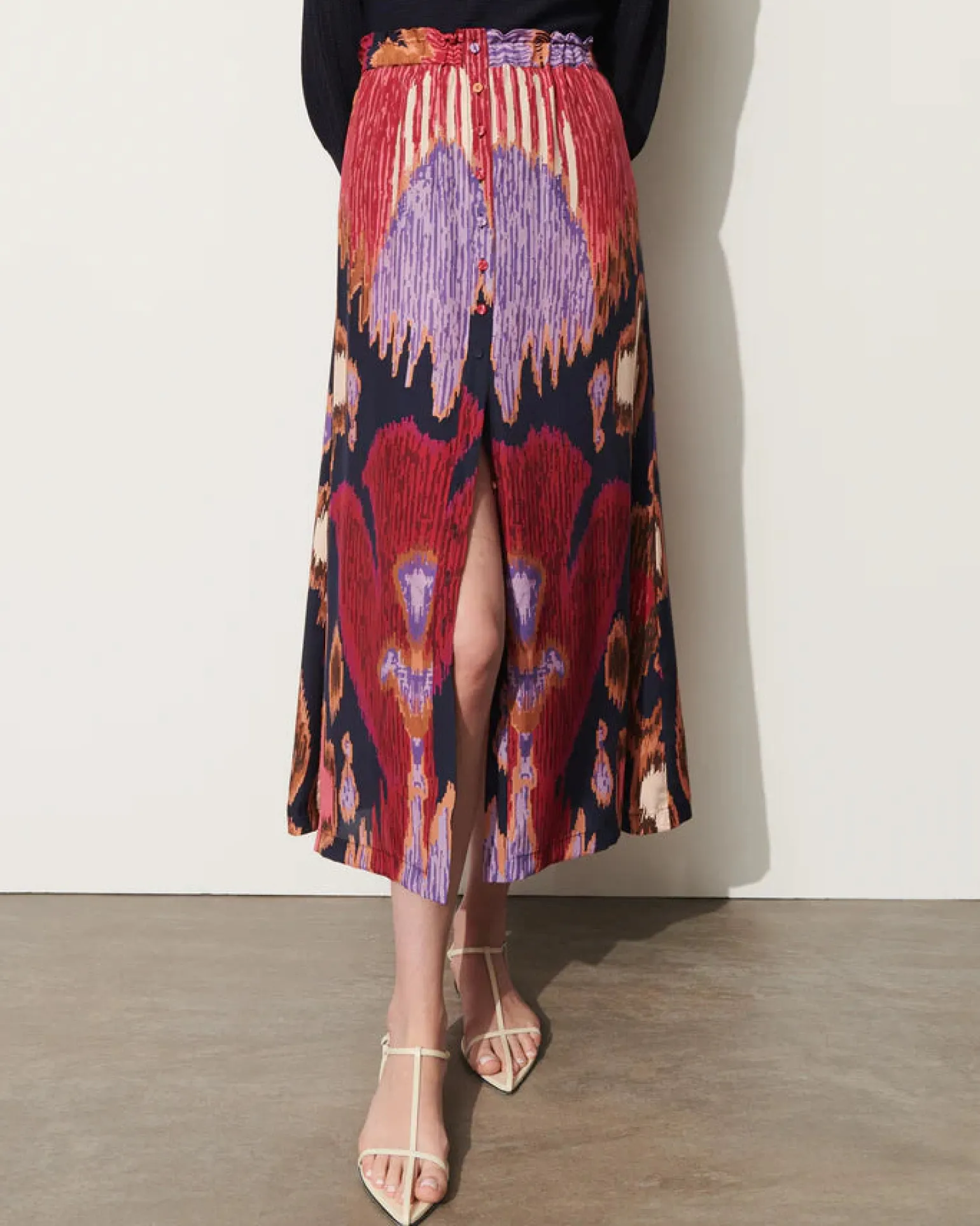 Bastien Skirt Fan Ikat Tue Navy