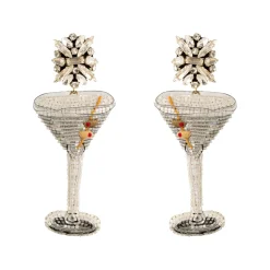 Bemelmans Martini Earrings Silver