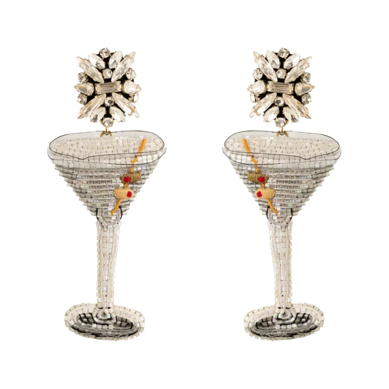 Bemelmans Martini Earrings Silver