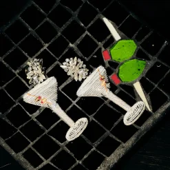 Bemelmans Martini Earrings Silver