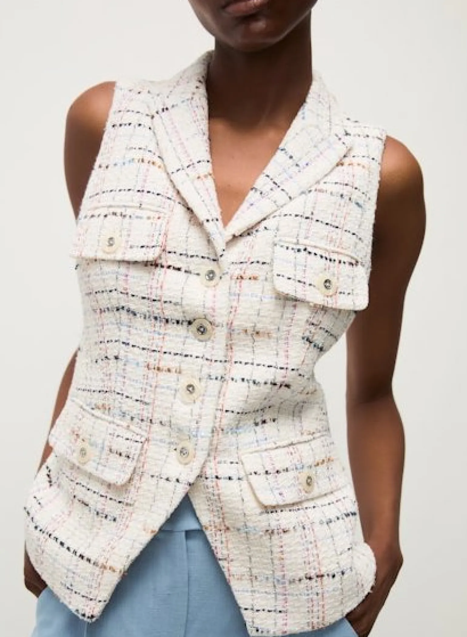 Benny Vest Off-White Multi