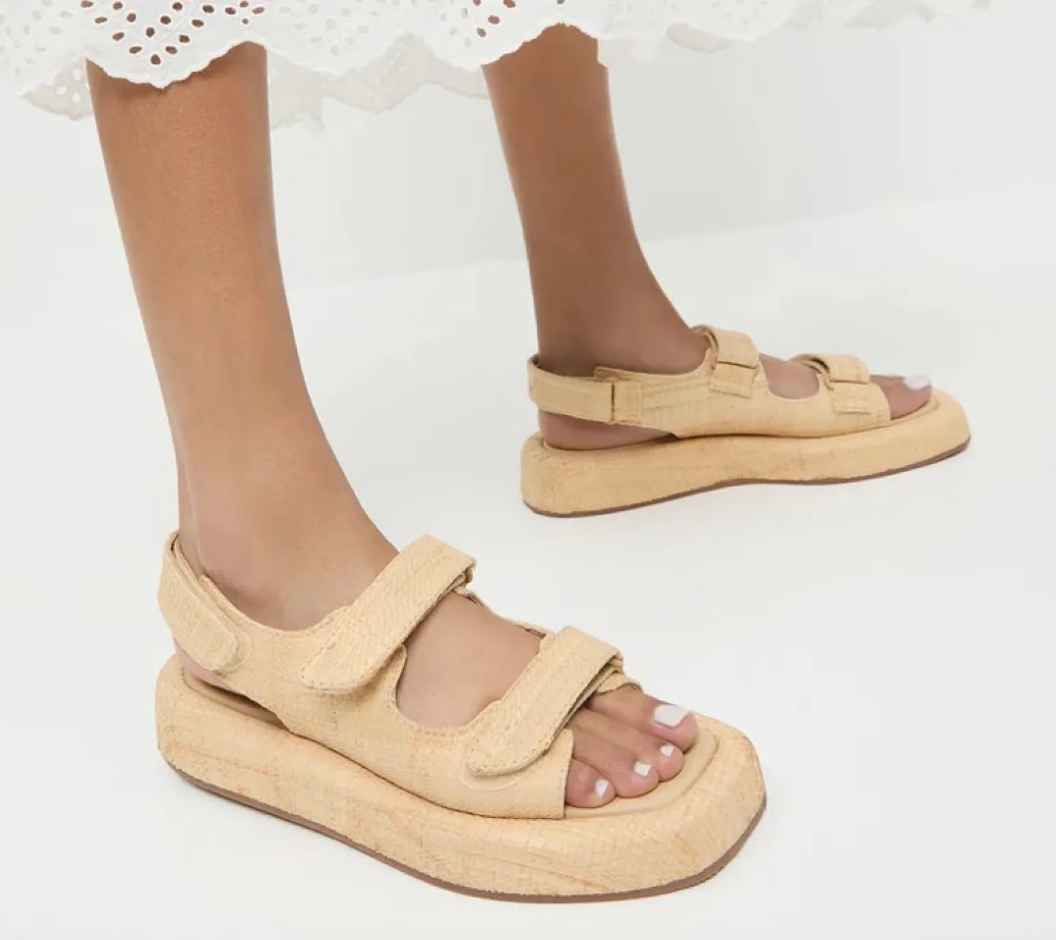 Blaise Platform Sandal Natural Raffia