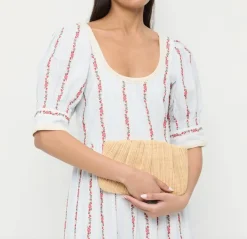 Brit Flat Plated Clutch Natural