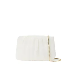 Brit Flat Pleated Clutch Pearl