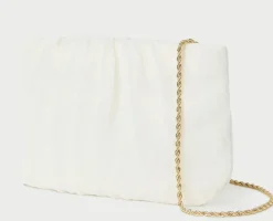 Brit Flat Pleated Clutch Pearl