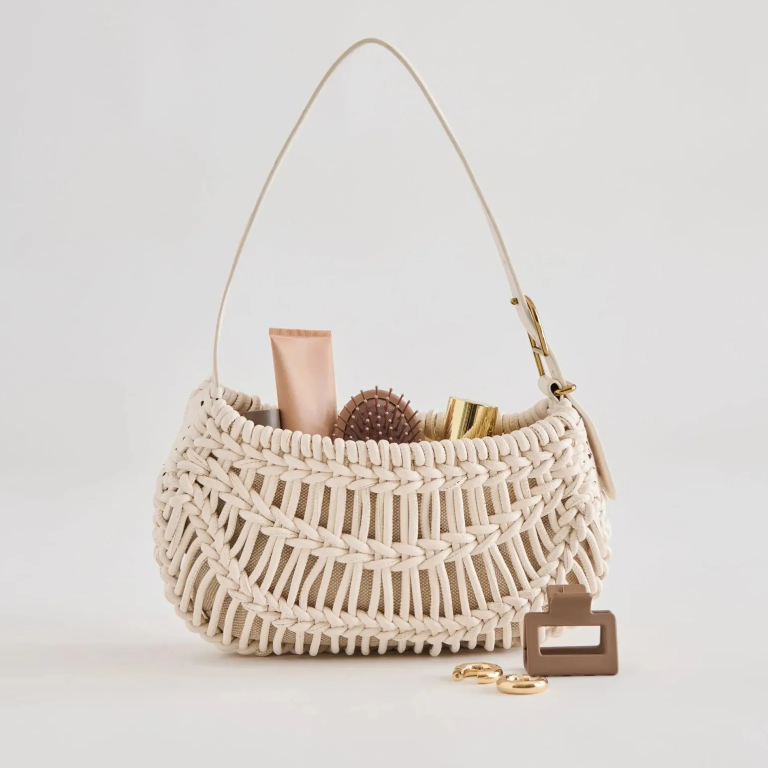 Cannes Shoulder Bag Ivory Stella