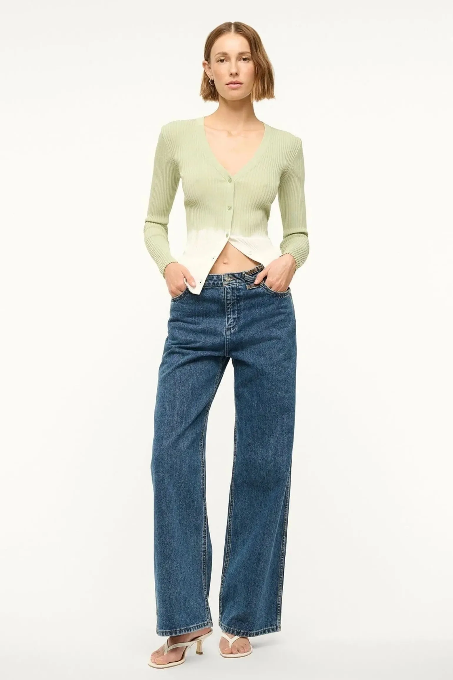 Cargo Sweater Pale Jade Tie Dye