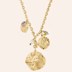 Carmen Charm Necklace Antique Gold