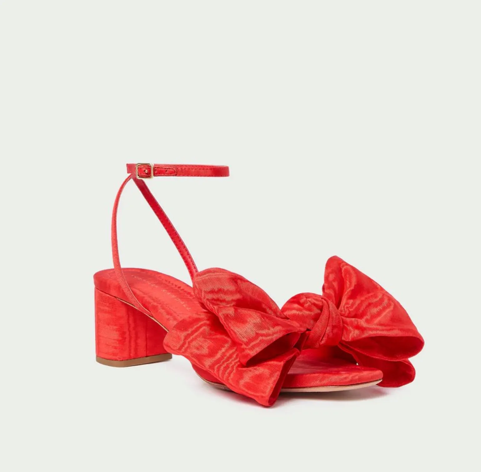 Carmen Red Moiré Bow Sandal