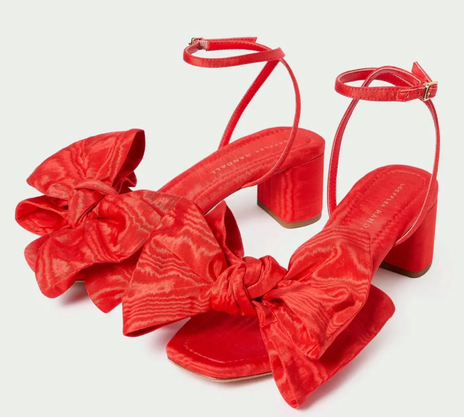 Carmen Red Moiré Bow Sandal