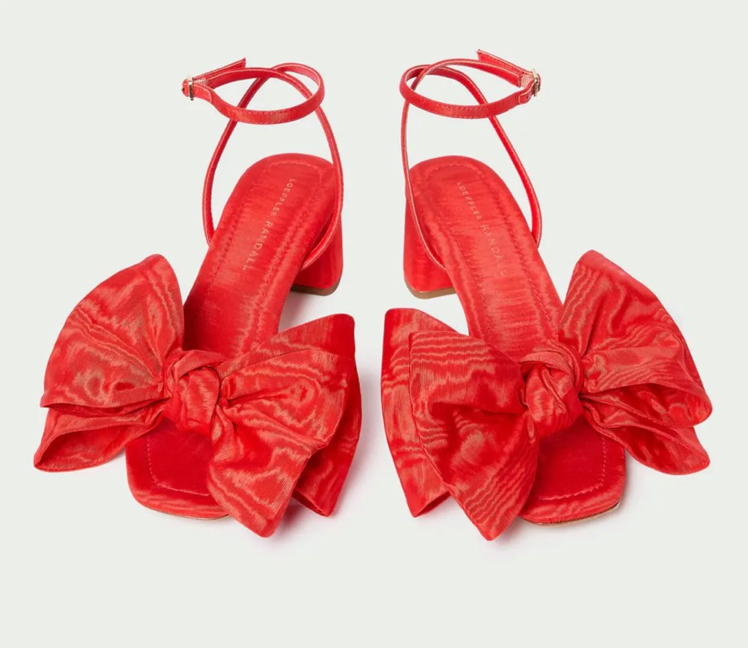 Carmen Red Moiré Bow Sandal