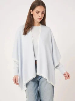 Cashmere Cape with Fringe Wave
