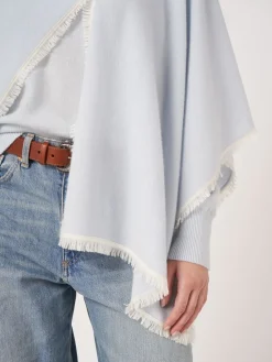 Cashmere Cape with Fringe Wave
