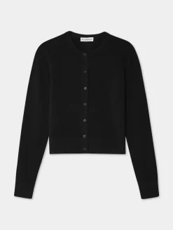 Cashmere Crewneck Cardigan Black