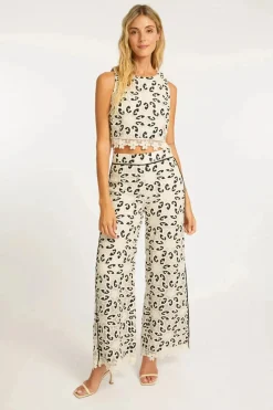 Celina Pant Ivory/Black Lace