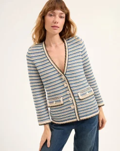 Ceriani Knit Jacket Navy Multi
