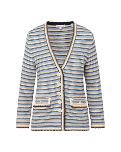 Ceriani Knit Jacket Navy Multi