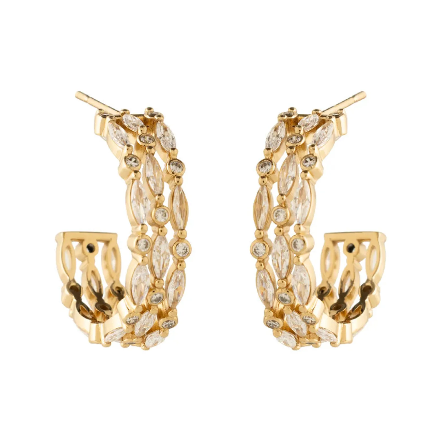 Clinton Hoops Gold/Clear