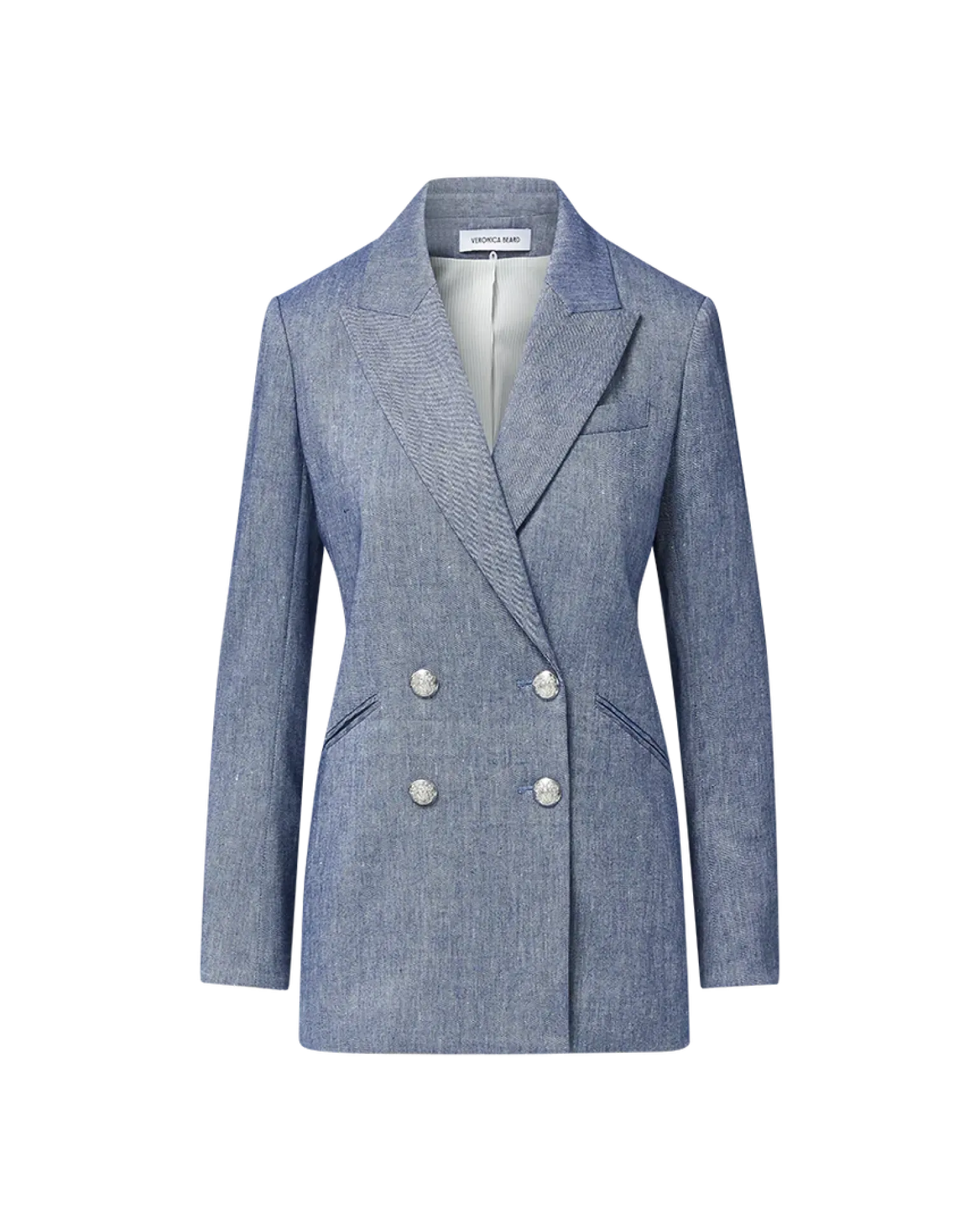 Dale Linen Dickey Jacket Blue Melange