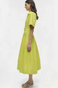 Deanna Cotton Midi Dress Yellow Plum