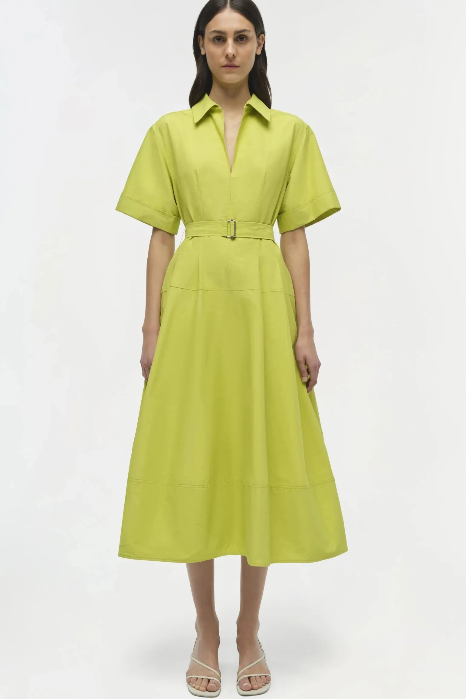 Deanna Cotton Midi Dress Yellow Plum
