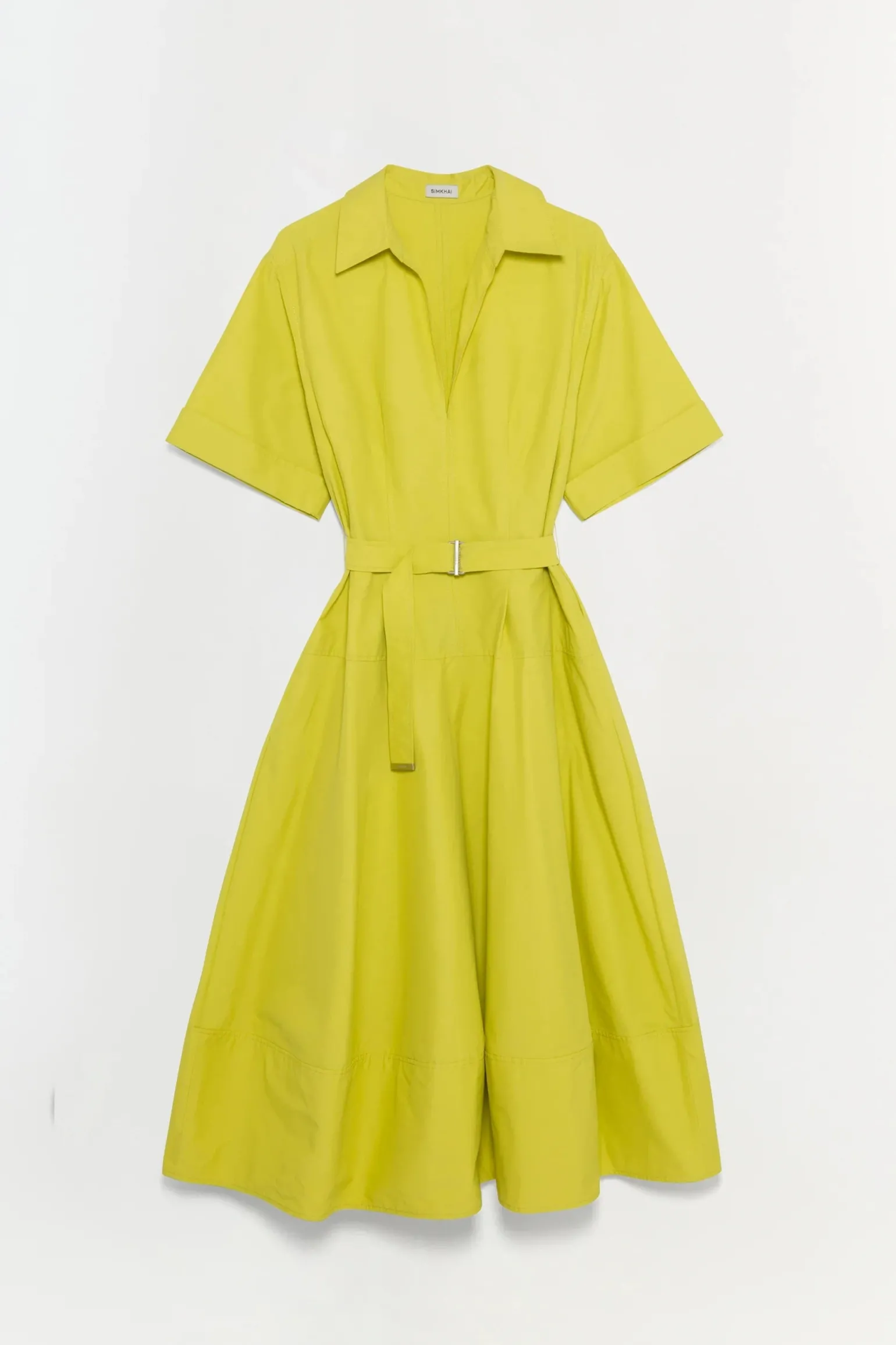 Deanna Cotton Midi Dress Yellow Plum